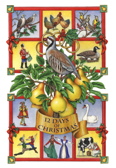 Twelve days of Christmas with a partridge in a pear tree