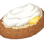 Baked potato with butter and sour cream