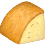 Provolone cheese triangle wedge chunk