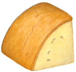 Provolone cheese triangle wedge chunk