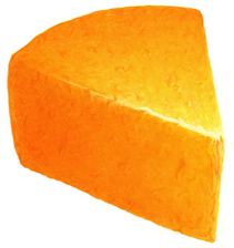 Cheddar cheese triangle wedge chunk