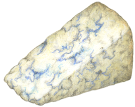 Gorgonzola blue cheese triangular wedge chunk