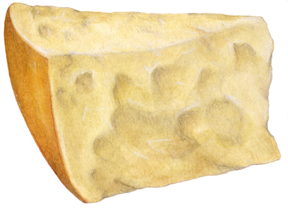 Parmesan cheese triangular wedge chunk