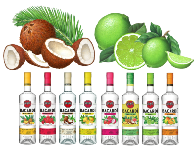 lime and coconut illustrations used on packaging